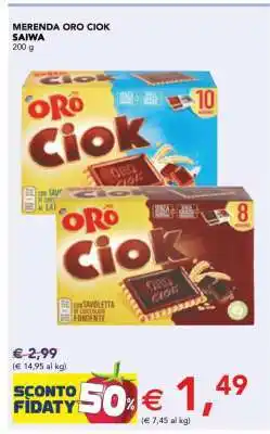 Esselunga MERENDA ORO CIOK SAIWA offerta