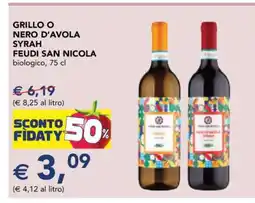 Esselunga GRILLO O NERO D'AVOLA SYRAH FEUDI SAN NICOLA offerta