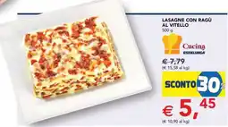 Esselunga Lasagne con ragù al vitello offerta