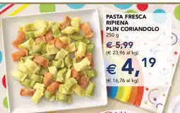 Esselunga Pasta Fresca Ripiena Plin Coriandolo offerta