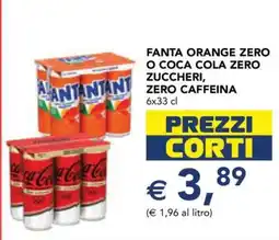 Esselunga Fanta Orange Zero o Coca Cola Zero offerta