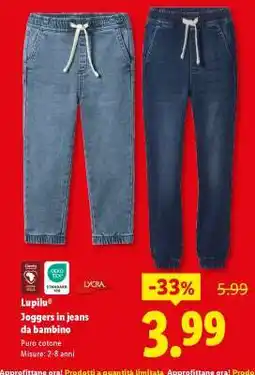 Lidl Lupilu Joggers in jeans da bambino offerta