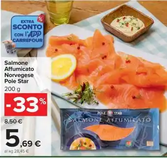 Carrefour Salmone Affumicato Norvegese Pole Star offerta