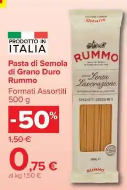 Carrefour Pasta di Semola di Grano Duro Rummo offerta