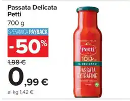 Carrefour PASSATA DELICATA PETTI offerta