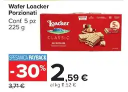 Carrefour Wafer Loacker Porzionati offerta