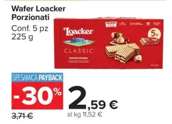 Carrefour Wafer Loacker Porzionati offerta