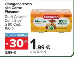 Carrefour Omogeneizzato alla Carne Plasmon offerta