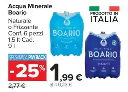 Carrefour ACQUA MINERALE BOARIO offerta