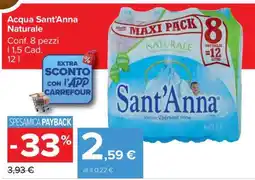 Carrefour Acqua Sant'Anna Naturale offerta