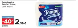 Carrefour CARTA IGIENICA COMFORT TEMPO offerta