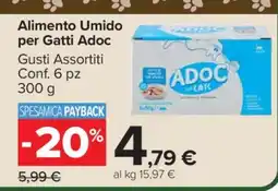 Carrefour Alimento Umido per Gatti Adoc offerta