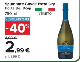 Carrefour Spumante Cuvèe Extra Dry Porta dei Dogi offerta