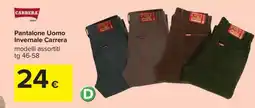 Carrefour Pantalone Uomo Invernale Carrera offerta