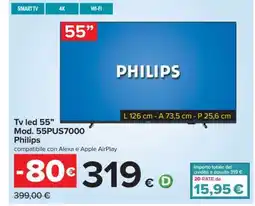 Carrefour Tv Led 55” offerta
