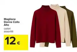 Carrefour Maglione Donna Collo Alto offerta