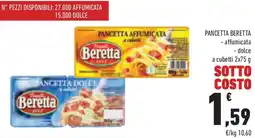 Conad Pancetta beretta affumicata, dolce a cubetti offerta