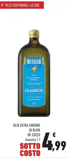 Conad Olio extra vergine di oliva de cecco classico offerta