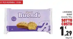Conad 6 merendine buondì classiche offerta