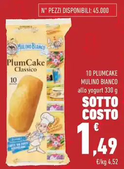 Conad 10 plumcake mulino bianco allo yogurt offerta