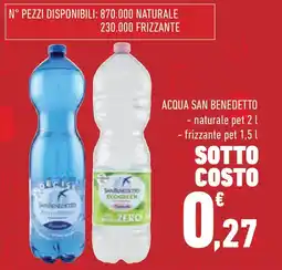 Conad Acqua san benedetto naturale, frizzante offerta