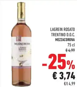 Conad Superstore Lagrein rosato trentino d.o.c. MEZZACORONA offerta
