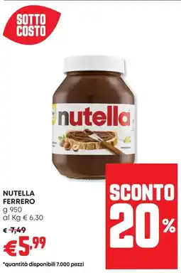 Panorama Nutella FERRERO offerta