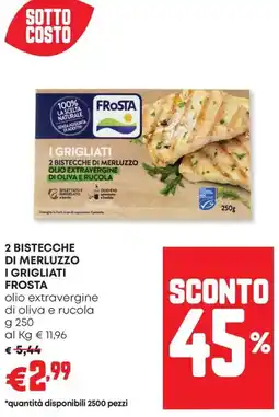 Panorama 2 bistecche di merluzzo i grigliati FROSTA offerta