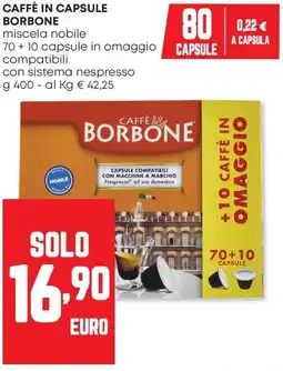 Panorama Caffè in capsule BORBONE offerta