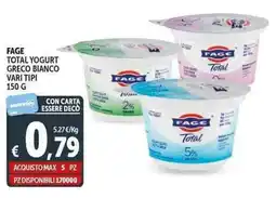 Deco Supermercati Fage total yogurt greco bianco offerta