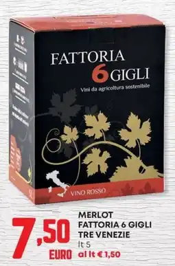 Panorama Merlot fattoria 6 gigli TRE VENEZIE offerta