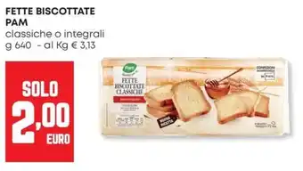 Panorama Fette biscottate PAM offerta