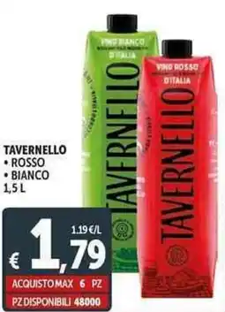 Deco Supermercati Tavernello rosso bianco offerta