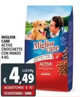 Deco Supermercati Miglior cane active crocchette con manzo offerta