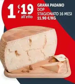 Deco Supermercati Grana padano dop stagionato 16 mesi offerta