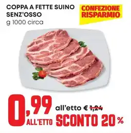 Panorama Coppa a fette suino senz'osso offerta