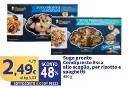 Sigma Sugo pronto Condipresto Esca allo scoglio, per risotto e spaghetti offerta