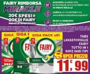 Maury's Tabs lavastoviglie fairy tutto in 1 offerta