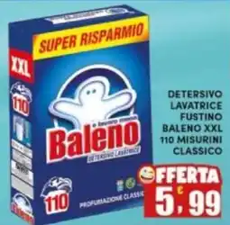 Maury's Detersivo lavatrice fustino baleno xxl 110 misurini classico offerta