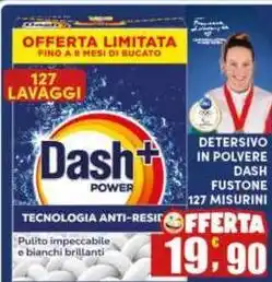 Maury's Detersivo in polvere dash fustone 127 misurini offerta