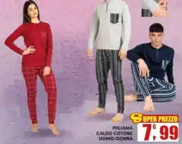 Maury's Pigiama caldo cotone uomo/donna offerta