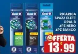 Maury's Ricarica spazz elett oral b 4pz nero 4pz bianco offerta