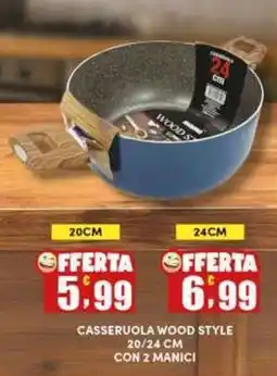 Maury's Casseruola wood style con 2 manici offerta