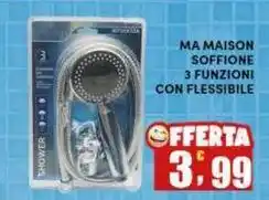 Maury's Ma maison soffione 3 funzioni con flessibile offerta