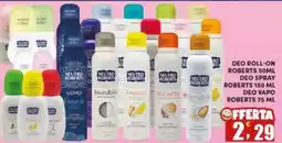 Maury's Deo roll-on roberts, deo spray, deo vapo offerta