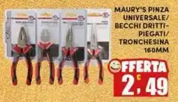 Maury's Maury's pinza universale/ becchi dritti- piegati tronchesina 160mm offerta