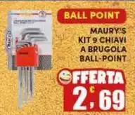 Maury's Maury's kit 9 chiavi a brugola ball-point offerta