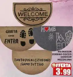 Maury's Mamaison zerbino cocco mezzaluna offerta