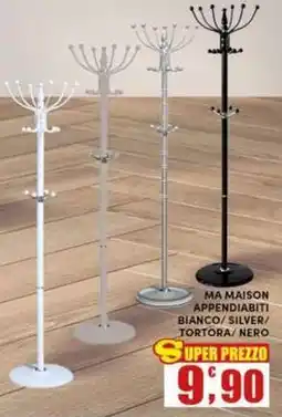 Maury's Ma maison appendiabiti bianco/silver/ tortora/nero offerta