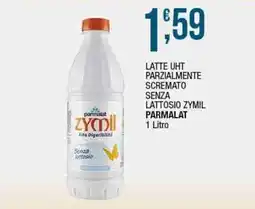 Sidis Latte uht parzialmente scremato senza lattosio zymil PARMALAT offerta